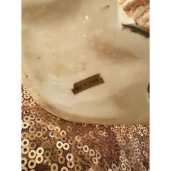 VINTAGE PORCELAIN CLOWN FIGURINE  TOP HAT Pantomime Chaplin Black White - Picture 4 of 6